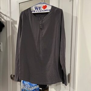 Alphalete Dark Gray Long Sleeve Henley